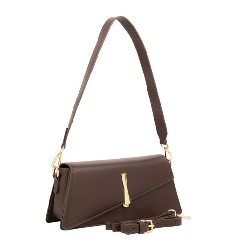 Asymmetrische Damen-Handtasche in Braun – Bild 2