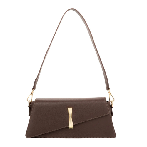 Asymmetrische Damen-Handtasche in Braun – Bild 1