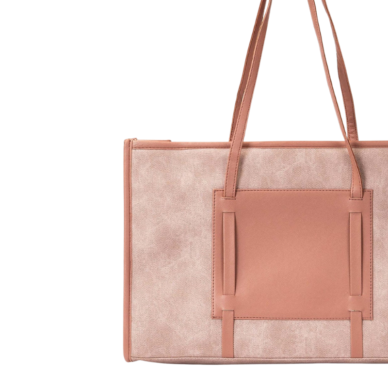 Strukturierter Damen-Shopper in Rosa – Bild 4