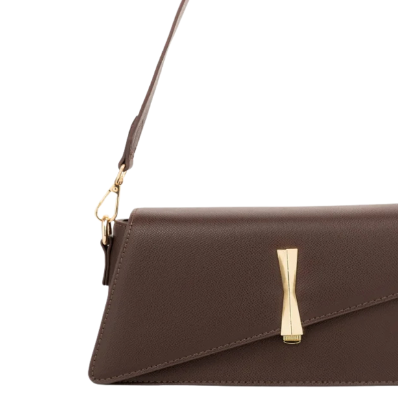 Asymmetrische Damen-Handtasche in Braun – Bild 4