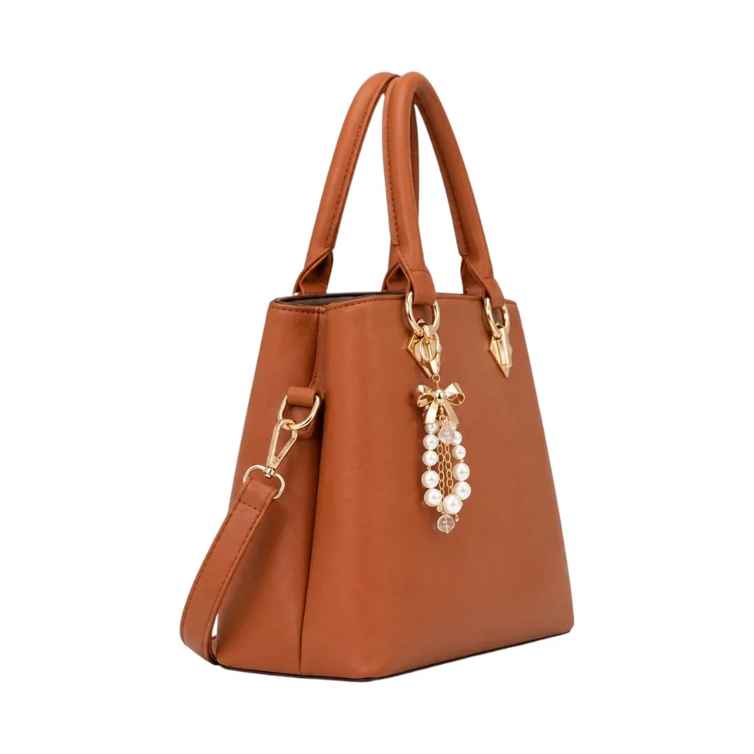 Elegante Damen-Henkeltasche in Braun – Bild 2