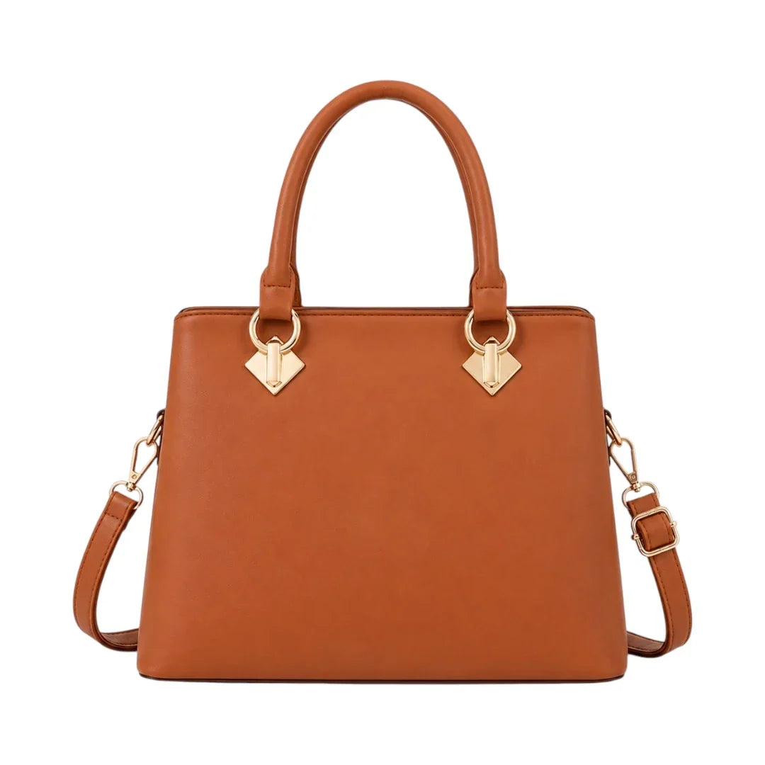 Elegante Damen-Henkeltasche in Braun – Bild 3