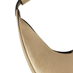 Halbmond-Handtasche in Metallic-Gold – Bild 4
