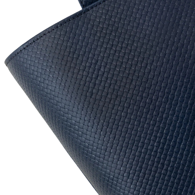 Strukturierter Shopper in Marineblau – Bild 4