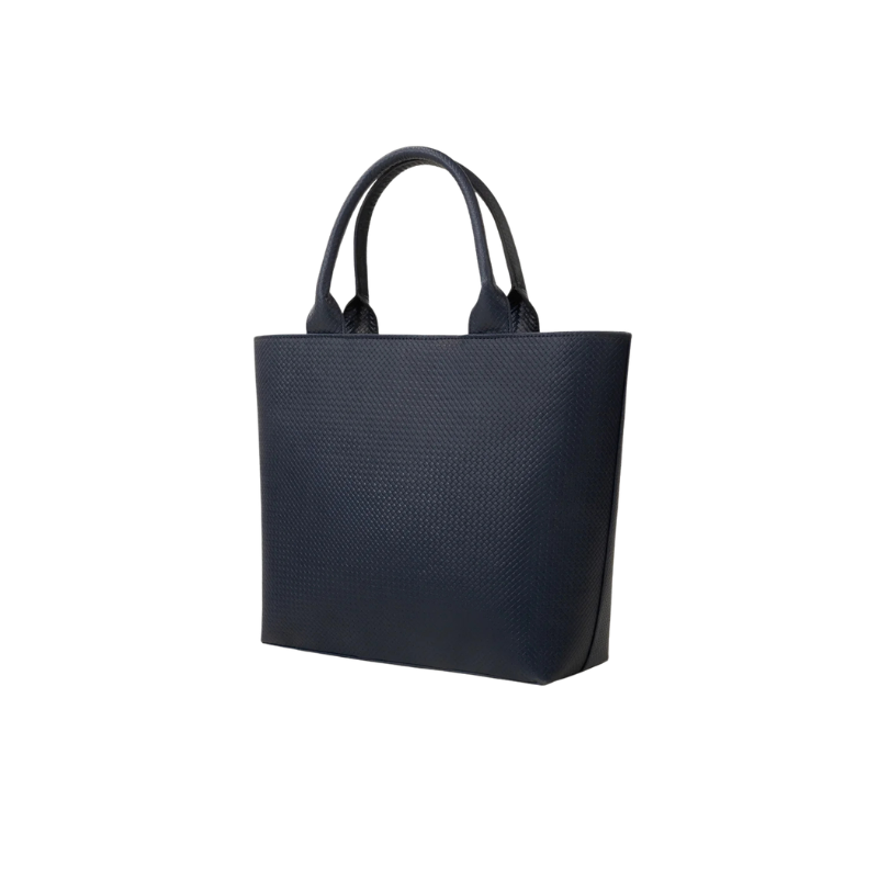 Strukturierter Shopper in Marineblau – Bild 2